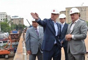 15 июня 2015 Мэр Москвы Сергей Собянин осмотрел ход реконструкции Волоколамского путепровода