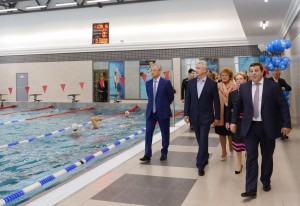 Собянин открыл новый студенческий бассейн, построенный в рамках проекта «Единой России»