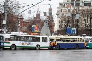 Парад ретро-троллейбусов, посвященный 80-летию Московского Троллейбуса