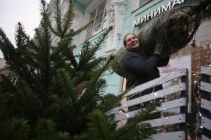 Москвичи сдали 2,6 тыс новогодних деревьев за неделю «Елочного круговорота». Фото: Антон Гердо, «Вечерняя Москва»