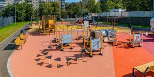 Научную детскую площадку оборудовали на стадионе «Металлург». Фото: пресс-служба Департамента капитального ремонта города Москвы