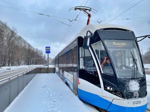 Трамваи с аудиоэкскурсией курсируют в районе. Фото: Анна Быкова, «Вечерняя Москва»
